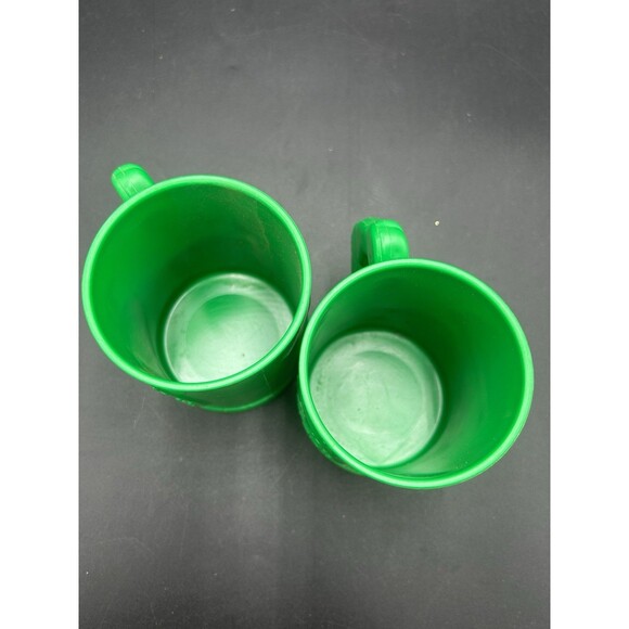 2 VTG 1991 Teenage Mutant Ninja Turtles TMNT Green Plastic Mug Cup Muscle Arm - Picture 3 of 5